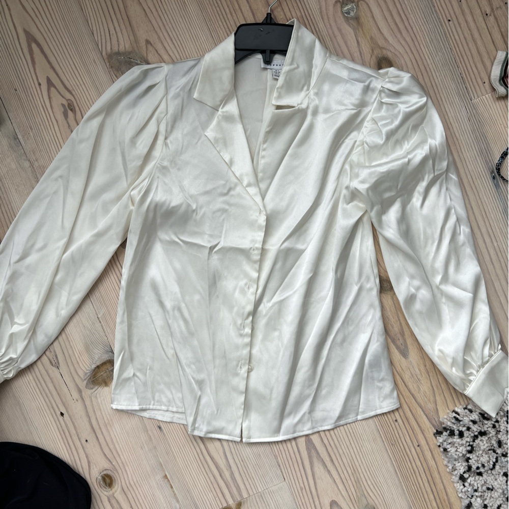 Top Shop Silk Button Down
